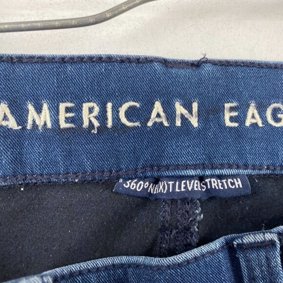 American Eagle Womens Jeans Size 8 Next Level Stretch Regular Dark Wash - Picture 6 of 12